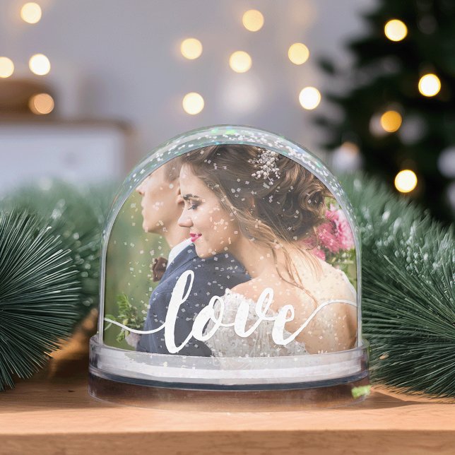Love Script Overlay Photo Snow Globe (Creator Uploaded)