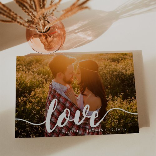 Love Script Overlay Wedding Photo Guest Book