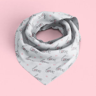 "Love" Script Pattern Bandana