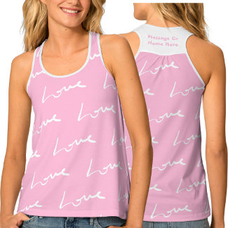 Love Script Pattern | Pastel Cotton Candy Pink