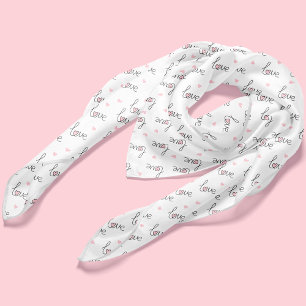 "Love" Script Pattern Scarf