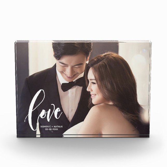 Love Script personalized wedding photo (Front)