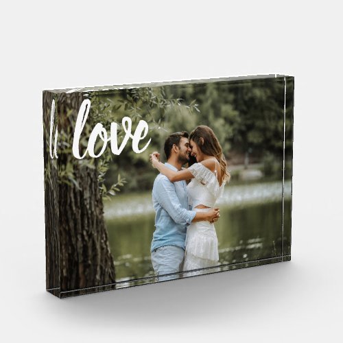 Love Script Photo Block