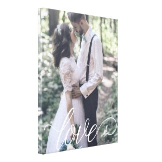 Love Script Wedding Canvas