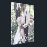 Love Script Wedding Canvas<br><div class="desc">Showcase your favorite wedding photo with a lovely script or give this as a wedding gift!</div>
