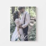 Love Script Wedding Canvas Print<br><div class="desc">Showcase your favorite wedding photo with a lovely script or give this as a wedding gift!</div>