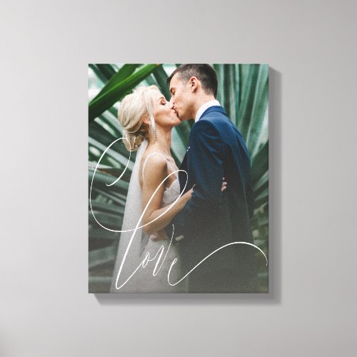 Love Script Wedding Canvas Print