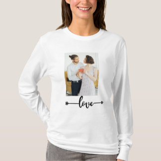 Love Script with Arrow – Romantic Couple Tee