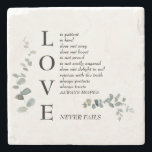 Love Scripture Definition Foliage Stone Coaster<br><div class="desc">Christian Coaster.  Definition of Love.  1 Corinthians 13.  Scripture.  Foliage.</div>