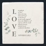 Love Scripture Definition Foliage Stone Coaster<br><div class="desc">Christian Coaster.  Definition of Love.  1 Corinthians 13.  Scripture.  Foliage.</div>