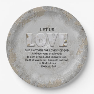 Love Scripture Paper Plates