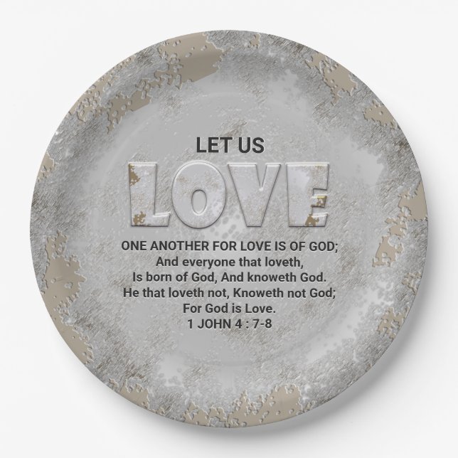 Love Scripture Paper Plates (Front)