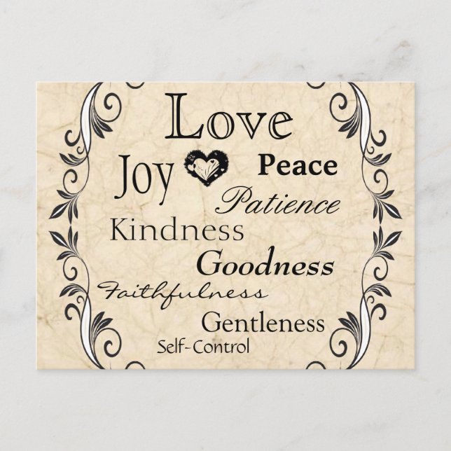 Love Scripture Save the Date Announcement Postcard (Front)