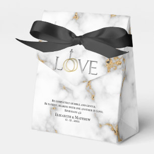 Love Scripture Verse Ephesians 4:2 Wedding Favor Boxes