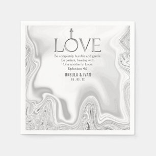 Love Scripture Verse Ephesians 4:2 Wedding Napkins