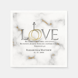 Love Scripture Verse Ephesians 4:2 Wedding Napkins