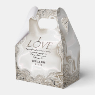 Love Scripture Verse Ephesians 4:2 Wedding Tapestr Favor Boxes