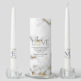 Love Scripture Verse Ephesians 4:2 Wedding Unity Candle Set