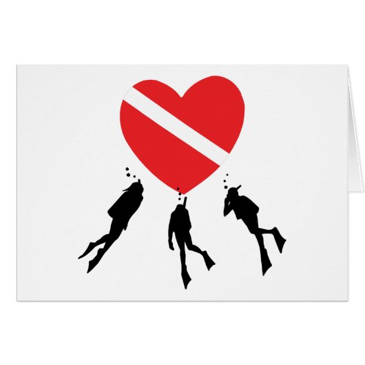 Love SCUBA Diving Cards (Front Horizontal)