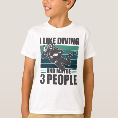 Love Scuba Diving Funn Diver Gift T_Shirt