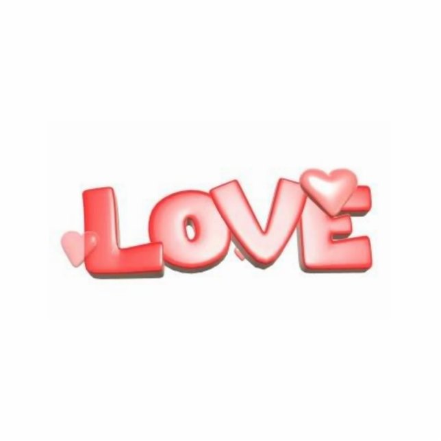 Love sculptured keychain (Front)