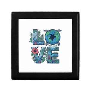 Love Sea Turtle Earth Tropical Gift Box