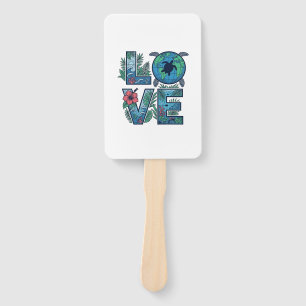 Love Sea Turtle Earth Tropical Hand Fan
