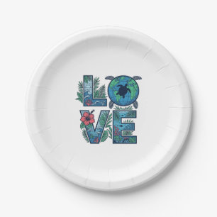 Love Sea Turtle Earth Tropical Paper Plates