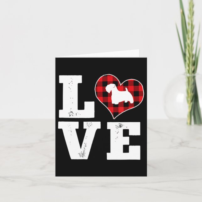 Love Sealyham Terrier Dog Lover For Dog Vale  Card (Front)