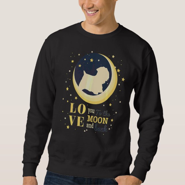 Love Sealyham Terrier Dog To The Moon Sweatshirt (Front)