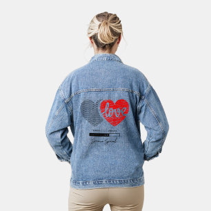 Love search process  denim jacket