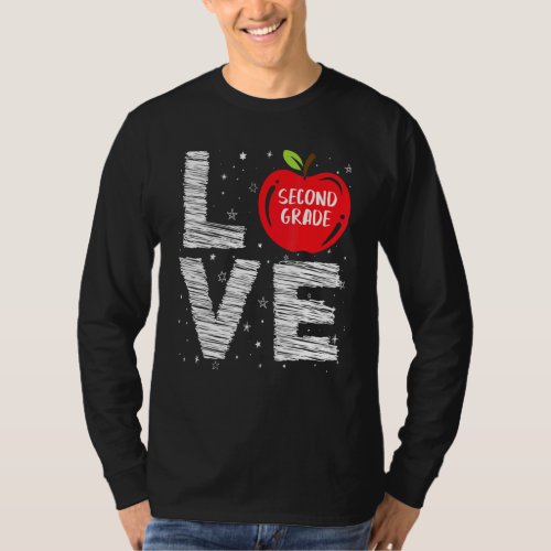 Love Second Grade Cool First Day Of School Student T_Shirt
