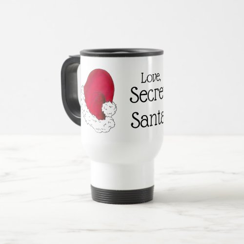 Love Secret Santa Claus Merry Christmas Red Xmas Travel Mug