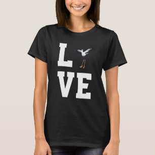 Love Secretary Birds Watcher Apparel Birding T-Shirt