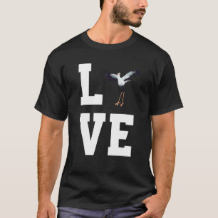 Love Secretary Birds Watcher Apparel Birding T-Shirt