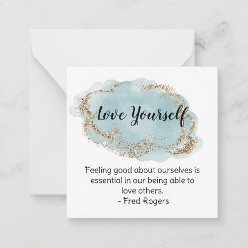   Love Self Fred Rodgers Quote AP62  Note Card