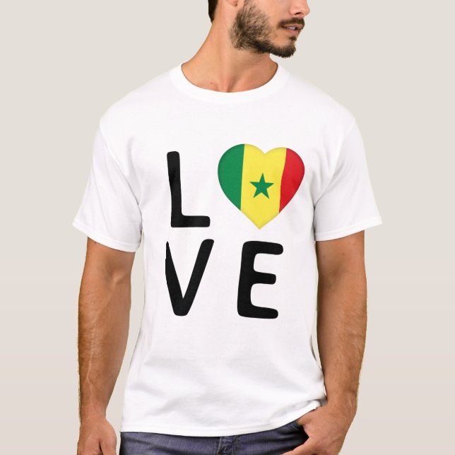 Love - Senegal Flag T-Shirt (Front)