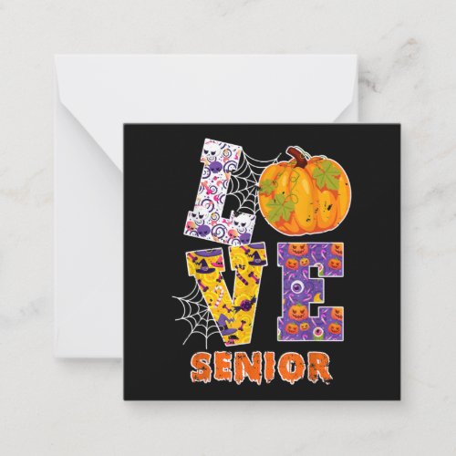 Love Senior Teacher School Halloween Costume Gift Note Card