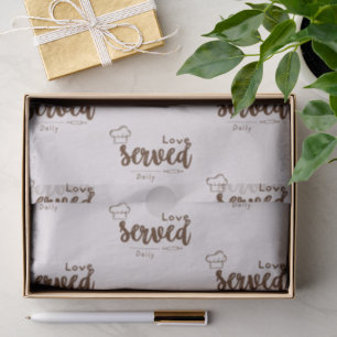 Love Served Daily Wedding Cookie Favor Bags Tissue Paper