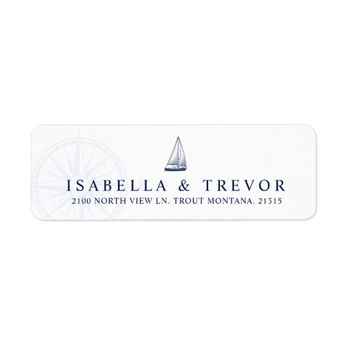 Love Sets Sail Nautical   Return Address Label