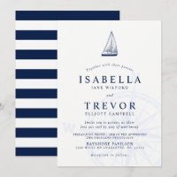 Love Sets Sail Nautical Wedding Invitation