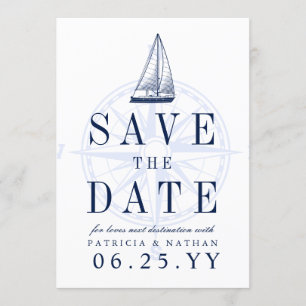 Love Sets Sail   Save the Date Invite