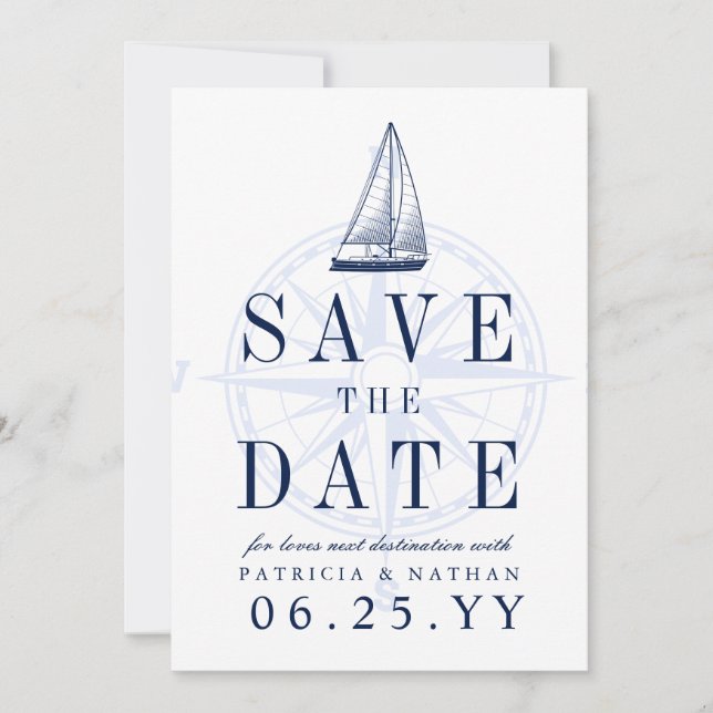 Love Sets Sail | Save the Date Invite (Front)