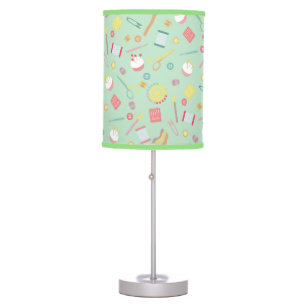 Love Sewing Accessories Blue Table Lamp