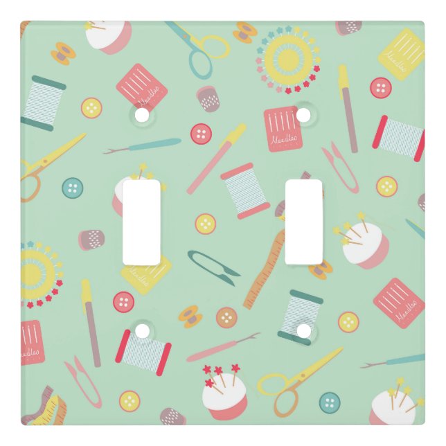 Love Sewing Accessories Green Light Switch Cover (Front)