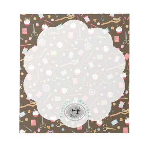 Love Sewing Accessories Grey Notepad