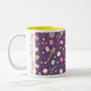 Love Sewing Accessories Purple Two-Tone Coffee Mug