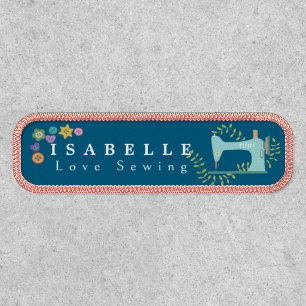 Love Sewing Accessories Turquoise Patch