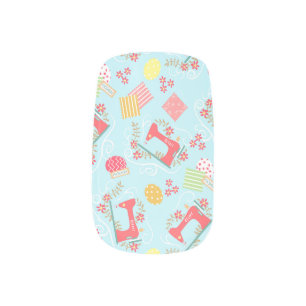 Love Sewing Blue Minx Nail Art