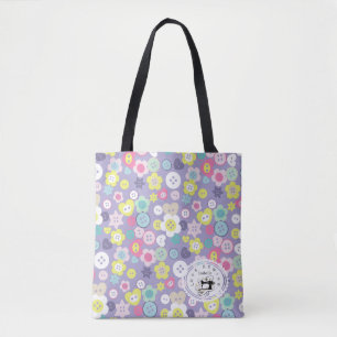 Love Sewing Buttons Purple Tote Bag